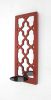 17 X 5 X 6 Red  Mirrored - Candle Holder Sconce