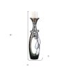 16" Ornate Faux Crystal Tabletop Pillar Candle Holder