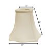 12" White Premium Square Monay Shantung Lampshade