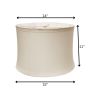 15" Snow Drum Trimmed Linen Lampshade