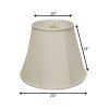 20" White Slanted Empire Monay Shantung Lampshade