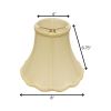 8" Ivory Slanted Scallop Bell Monay Shantung Lampshade