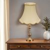 18" Ivory Slanted Scallop Bell Monay Shantung Lampshade