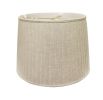 14" Cream Linen Lampshade with Side Pleats