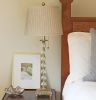 14" Cream Linen Lampshade with Side Pleats