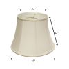 16" White Altered Bell Monay Shantung Lampshade