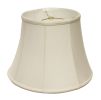 16" White Altered Bell Monay Shantung Lampshade