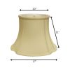 17" Antique White Reversed Oval Monay Shantung Lampshade
