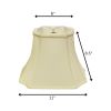 11" Ivory Inverted Rectangle Shantung Lampshade