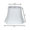 15" Snow Inverted Rectangle Shantung Lampshade