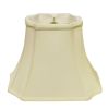 19" Ivory Inverted Rectangle Shantung Lampshade