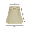 10" Ivory Slanted Square Bell Monay Shantung Lampshade