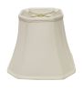 12" White Slanted Square Bell Monay Shantung Lampshade