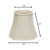 12" White Slanted Square Bell Monay Shantung Lampshade