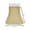 14" Pale Brown Slanted Square Bell Linen Lampshade
