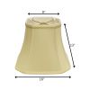 16" Antique White Slanted Square Bell Monay Shantung Lampshade