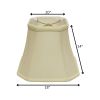 18" Ivory Slanted Square Bell Monay Shantung Lampshade