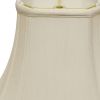 12" White Slanted Rectange Bell Monay Shantung Lampshade