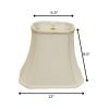 12" White Slanted Rectange Bell Monay Shantung Lampshade