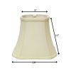 16" Ivory Slanted Rectangle Bell Monay Shantung Lampshade