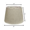 16" Cream Slanted Oval Linen Lampshade