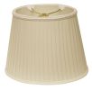 14" Ivory Oval Side Pleat Shantung Lampshade