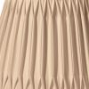 14" Vintage Gold Oval Smocked Pleat Shantung Lampshade
