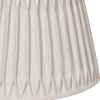 16" Cream Oval Smocked Pleat Shantung Lampshade