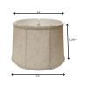 13" Cream Throwback Drum Linen Lampshade