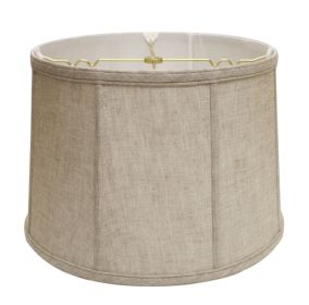 19" Cream Throwback Drum Linen Lampshade