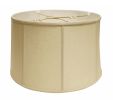 19" Pale Brown Throwback Drum Linen Lampshade
