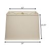 14" Off White Throwback Rectangle Linen Lampshade
