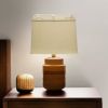 14" Pale Brown Throwback Rectangle Linen Lampshade