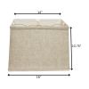 16" Cream Throwback Rectangle Linen Lampshade