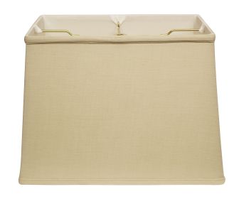 16" Pale Brown Throwback Rectangle Linen Lampshade