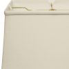 16" White Throwback Rectangle Linen Lampshade
