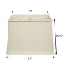 16" White Throwback Rectangle Linen Lampshade