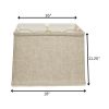 18" Cream Throwback Rectangle Linen Lampshade