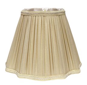 8" Pearl Grey Slanted Fancy Square Shantung Lampshade