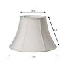 12" Cream Slanted Bell Shantung Lampshade