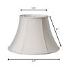 14" Cream Slanted Bell Shantung Lampshade