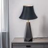 14" Black Slanted Bell Shantung Lampshade