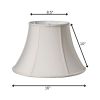 16" Cream Slanted Bell Shantung Lampshade