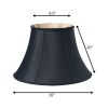 16" Black Slanted Bell Shantung Lampshade