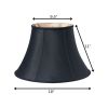 18" Black Slanted Bell Shantung Lampshade