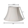 20" White Slanted Bell Shantung Lampshade