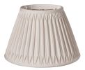 12" Cream Slanted Bell Smocked Shantung Lampshade