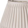 12" Cream Slanted Bell Smocked Shantung Lampshade