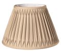 14" Vintage Gold Slanted Bell Smocked Shantung Lampshade