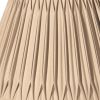 14" Vintage Gold Slanted Bell Smocked Shantung Lampshade